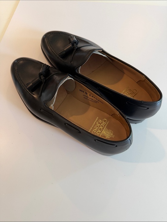Crockett & Jones Other - Crockett & Jones Cavendish Black Leather Tassel Loafers Sz 10E.  NWOB. Box45